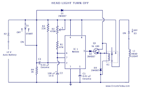 1990 toyota pickup tail light wiring diagram. Automatic Car Vehicle Head Lights Turn Off Circuit