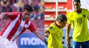 Sobre el final del primer tiempo entre colombia y paraguay, una disputa de balón entre barrios y romero terminó con el jugador 'colocho' . 7qa Gctgcyhem