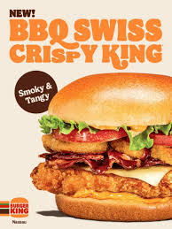 bbq swiss crispy king at burger king