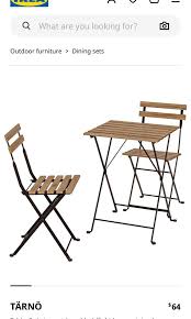 Ikea Tarno Outdoor Patio Set Furniture