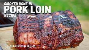 smoked bone in pork loin roast on the