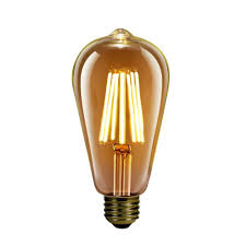 Feit Electric 60 Watt Equivalent St19 Dimmable Led Amber Glass Vintage Edison Light Bulb With Vertical Filament Warm White St1960 Vg Led The Home Depot