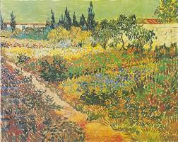 Flowering Garden With Path By Vincent
