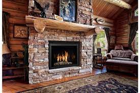 Fireplace With Stones And Bricks