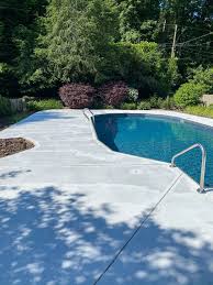 Diy Painted Concrete Pool Deck And