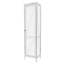 hemnes glass door cabinet 3d model 6
