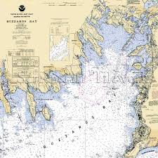 Massachusetts Buzzards Bay Nautical Chart Decor