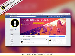 free travel facebook cover psd template