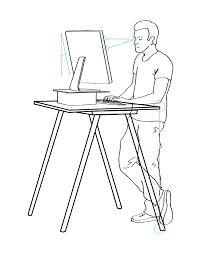 For an adjustable stand desk, consider the range of height adjustment available. Standing Desk Wikipedia