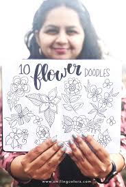 Polish your personal project or design with these flower drawings transparent png images, make it even more personalized and more attractive. 10 Flower Doodle Ideas That You Can Recreate Easily Smiling Colors