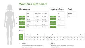 Size Charts Bamboo Clothing Yoga Clothing Fitness Clothing