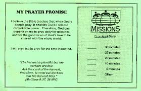 faith promise for missions including