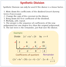 Synthetic Division Solutions Examples