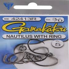 Gamakatsu Nautilus Circle Hooks With Ring Pack Of 4