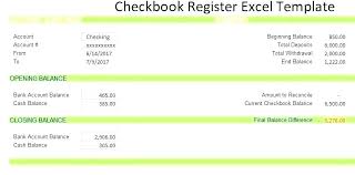 Checking Account Balance Template Free Check Registers
