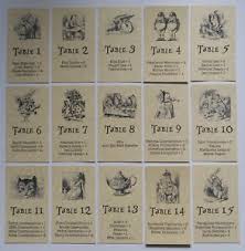 Details About Rustic Alice In Wonderland Wedding Table Plan Cards Vintage Seating Chart Card