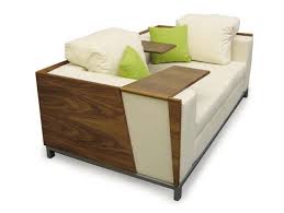 Sofa With Built In Shelves And Tables