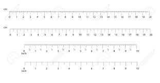 Inch And Metric Rulers Centimeters And Inches Measuring Scale
