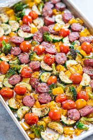 These quick heat turkey patties from butterball though…maybe, just maybe i'd found the perfect lazy meets healthy start to the day. Sheet Pan Turkey Sausage And Vegetables Averie Cooks