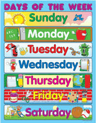 Days Of The Week Classroom Chart Days Of Week Printable