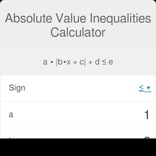 Absolute Value Inequalities Calculator