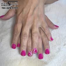 pink nails blue nails dedham nail