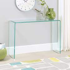 Clear Glass Console Table