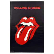 poster rolling stones tongue lips