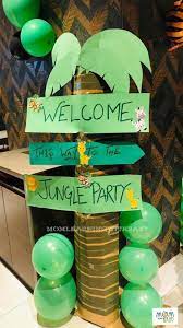 diy jungle theme party decor mom