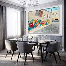 Colorful Dining Room Canvas Art Print