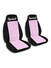 Cute Pink And Black Spoiled Car Seat Covers