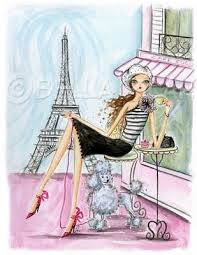 Image result for french woman eating drawing
