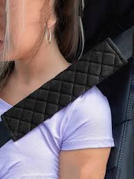 Argyle Pattern Plush Car Seat Belt