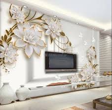 Non Woven 3d Living Room Wallpaper For