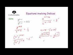 Equations With Indices Corbettmaths