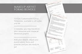 editable makeup artist forms templates