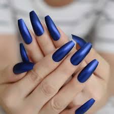 If they're applied properly with good quality products, they will make your nails look strong, healthy and the height of sophistication. Long Navy Blue Matte False Nail Artificial Solid Color Salon Practice Press On Nail Double Stickers Faux Ongles 24 Ct L5277 False Nails Aliexpress