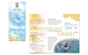 Microsoft Word Church Program Template Christian Church Brochure