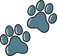 dog paw prints clipart free