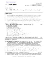 Sample Resume Objectives Medical Assistant New Objective Resumes