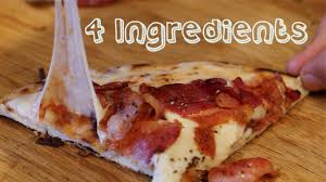 Check out this super easy way to make a homemade flatbread pizza crust in a cast iron skillet! Bacon Flatbread Pizza 4 Ingredient 4 Minute No Oven Recipe Youtube
