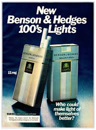 benson hedges 100 s lights cigarettes