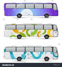 Mockup Passenger Bus Design Templates Transport Stock Vector