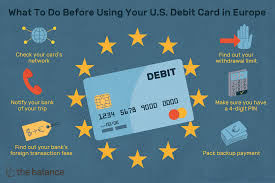 your debit card in europe
