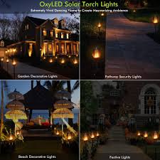 Solar Torch Lights Outdoor 6pack Oxyled Waterproof