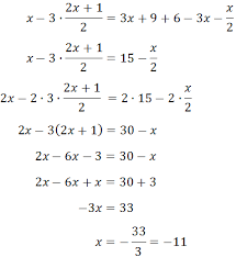 Linear Equations With Fractions