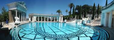 The Azure Blue Indoor Pool at Hearst Castle pics