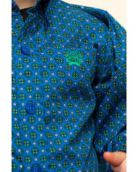 Save on kids apparel, shoes & more. Cinch Toddler Boys Royal Blue Geo Print Long Sleeve Western Shirt Boot Barn