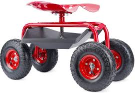 best rolling garden cart with seat oh