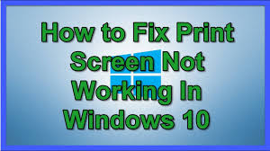 fix print screen not working on windows